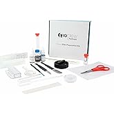 AmScope SP-18 Outlet 40-Piece Deluxe Microscope Slide Kit with Stains | 40-Piece Slide Preparation Kit with Prepared and Blank Slides Two Stains and Shrimp Hatchery Experiment