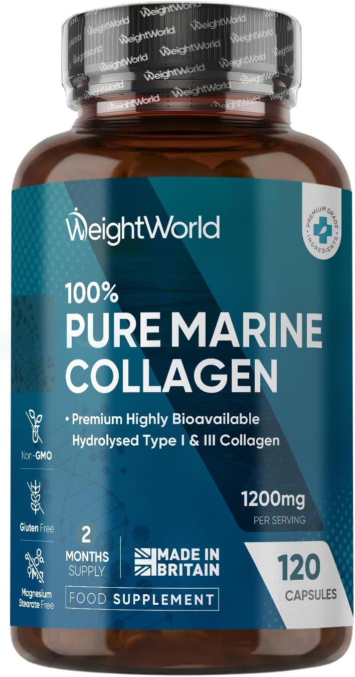 WeightWorld Pure Marine Collagen 1200mg 120 Caps Type 1 & 3 2 Months