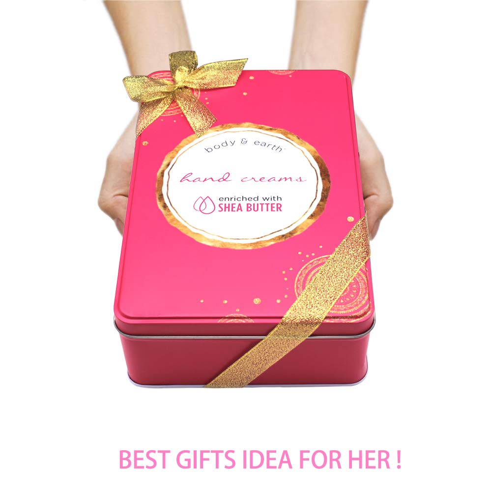 Hand Cream Gift Set, Body & Earth Luxurious Hand Lotion Set Deeply Moisturizing for Rough Hands, Enriched with Shea Butter and Glycerin, 6 Pcs Travel size (6x1.0 oz), Best Gift Ideas for Women : Beauty