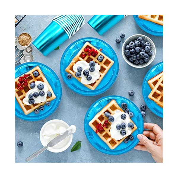 99pcs-Disposable-Tableware-Set-Blue-Party-Dinnerware-Blue-Background-Will-Enhance-Your-Table-Layout-and-Match-Any-Party-Theme BLLREMIPSUR 99pcs Disposable Tableware Set, Blue Party Dinnerware, Blue Background Will Enhance Your Table Layout and…