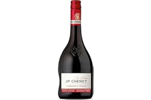 J.P. CHENET JP. Chenet Cabernet-Syrah Non Alcoholic Red Wine 750ml – 0.0% Alcohol Free Sparkling Wine French Red Wine with Bold Berry and Spice Note – Non Alcoholic Drinks for Dinners, Wellness Lifestyle - 1 Pack