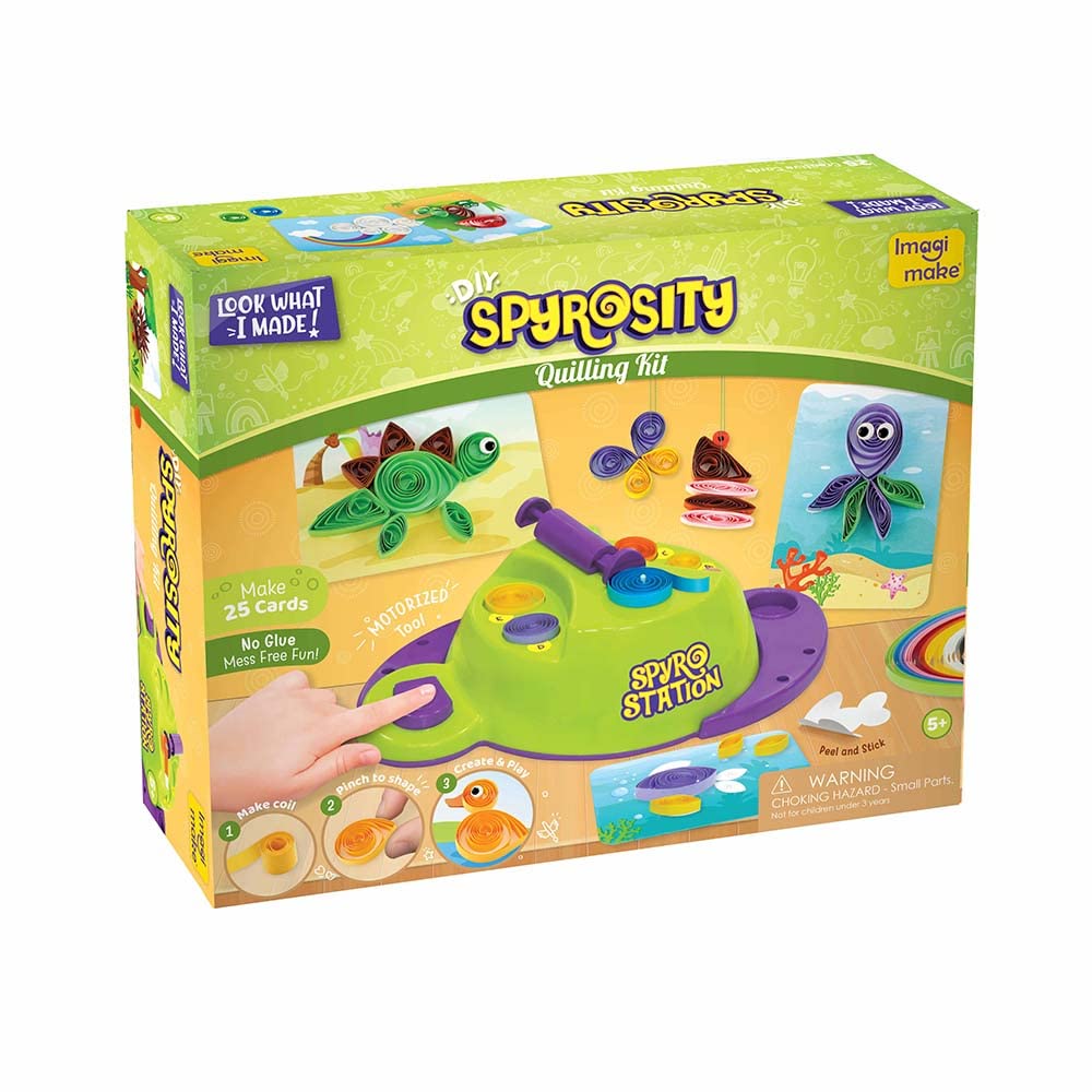 Quill On Spyrosity Explore | DIY Quilling Craft Kit for Kids | 200 Strips & Motorized Tool | Easter Craft Gifts for 5-12 Years Old Girls & Boys | Arts and Crafts for Kids