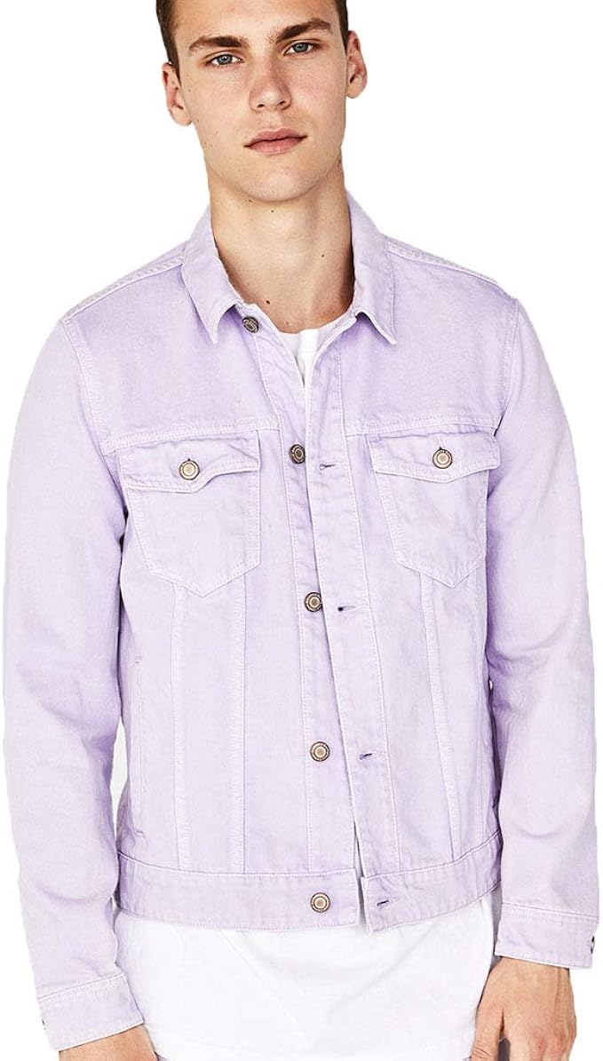 mens purple jean jacket