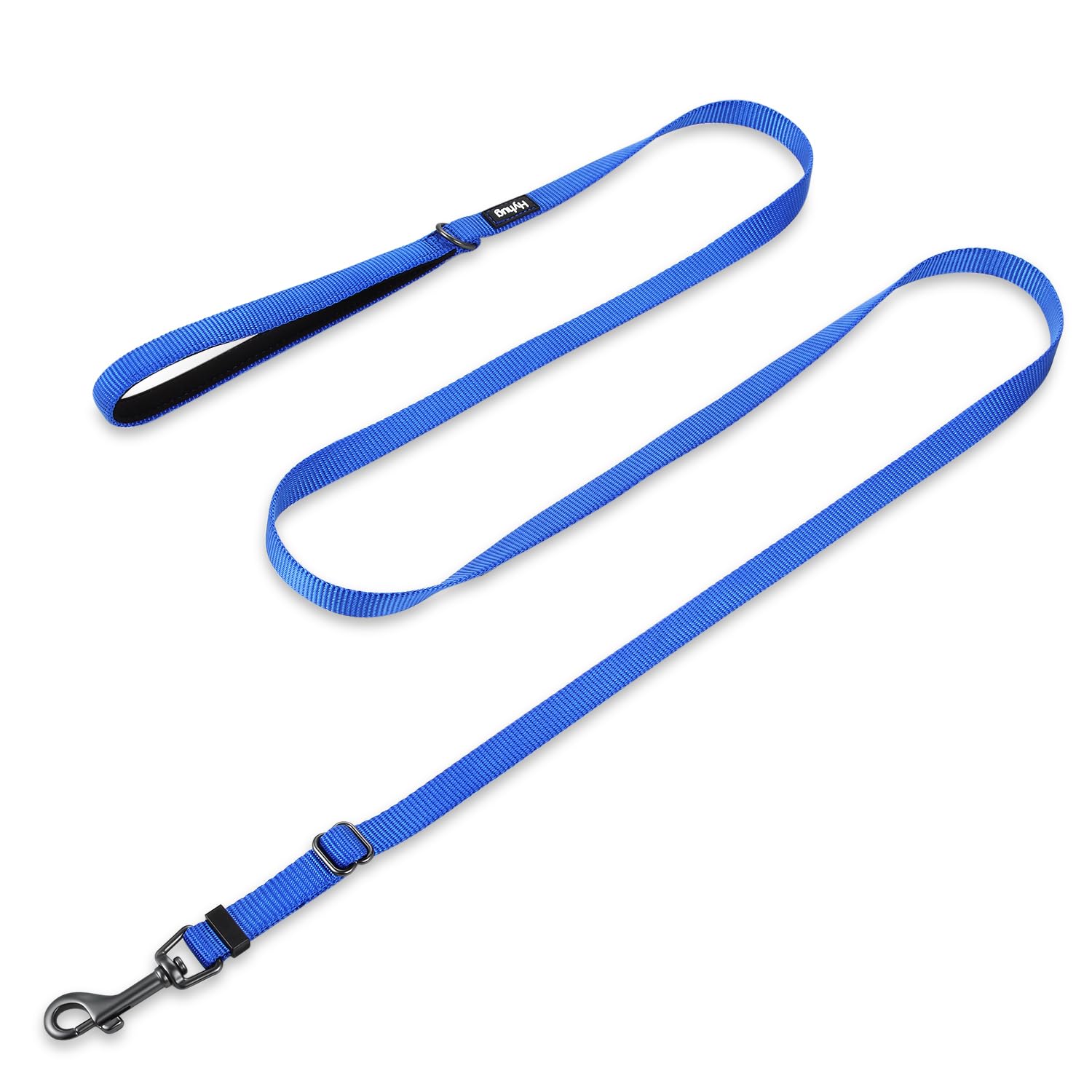 Hyhug Pets Upgraded Adjustable Length Lead with Durable Use Nylon and Super Soft Neoprene lined Handle for Pup Dogs. (Small, Royal Blue)