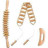 3Pcs Wood Therapy Massage Tools Lymphatic Drainage Massager Wooden Massager Body Sculpting Tools for Maderoterapia,Anti-Cellulite,Pain Relief