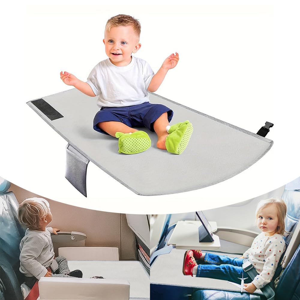 mumisuto Toddler Airplane Bed, Airplane Seat Extender Portable Aeroplane Bed Travel Essentials Foot Hammock for Kids Toddler Rest Legs