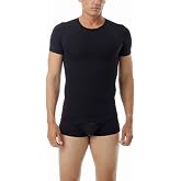 Underworks Mens Performance Cotton Compression Crew Neck T-Shirt - for Workouts, Slimming, and as Undershirt