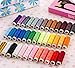 Generic Bluecell 39 Assorted Color 200 Yards Per Unit Polyester Sewing Thread Spool Set + Bluecell LCD Cleaner Stylus