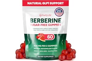 PURIFY LIFE Keto Berberine Complex Gummies (Sugar-Free) w Ceylon Cinnamon, Milk Thistle, ACV [AMPK Metabolic Activator] Berberine Supplement for Metabolism, Gut Health, Fasting, Natural Energy - 3rd Party Tested