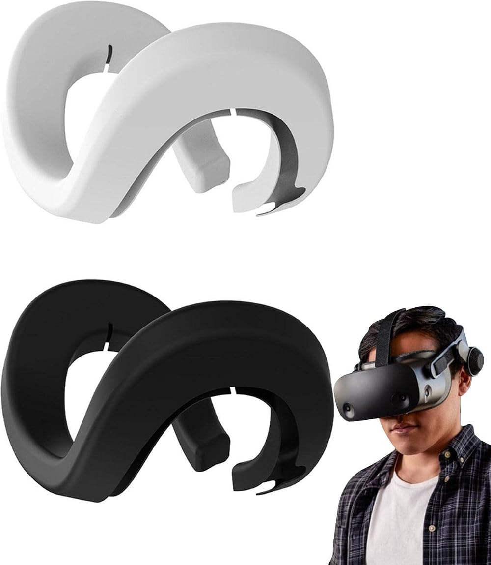 pologmase VR Headset Silicone Face Cover Pad 2Pcs Sweatproof Washable Light