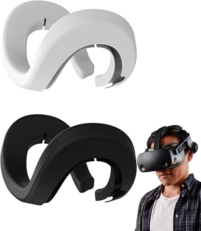pologmase VR Headset Silicone Face Cover Pad 2Pcs Sweatproof Washable Light