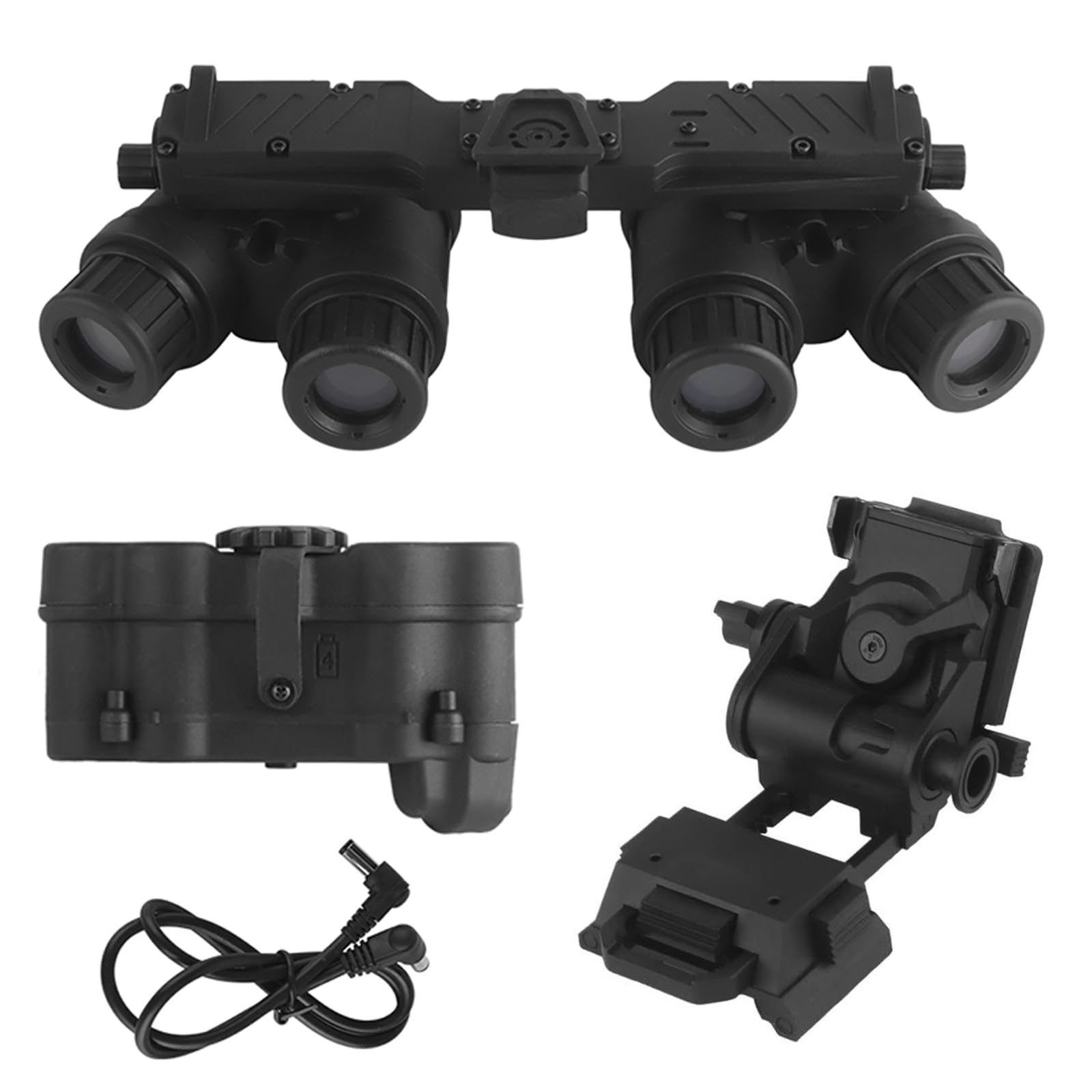 Photo 1 of Tactical Night Vision Goggles Model with Adjustable Helmet Mount for PVS15/PVS18/GPNVG18, No Function (Black)
