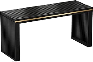 APRTAT Bamboo Dining Bench Indoor Long Entryway Shoe Rack Benchs,Outdoor Modern Wood Benches 35 Inch Bamboo Bench for Living Room Hallway Bedroom Bathroom