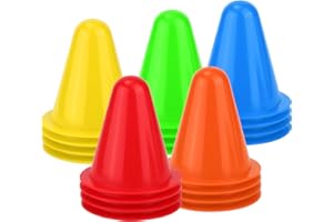 XIHIRCD 20pcs Soccer Cones, 3.15 Inch Mini Practice Cones Sports Cones Field Markers Cones Basketball Cones Training Cones for Outdoor Indoor Basketball Football Footwork Training