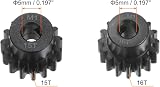 sourcing map M1 Pinion Motor Gear Set 15T 16T 5mm Shaft RC Car Steel view 2
