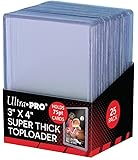 Ultra-Pro 3 x 4 "SUPER THICK" Baseball Card Toploaders (Pack of 25 - 75 Thickness)