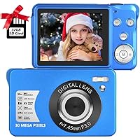 Digital Camera 2.7 Inch 30 Mega Pixels HD Camera Rechargeable Mini Camera Students Camera Pocket Camera Digital Camera…