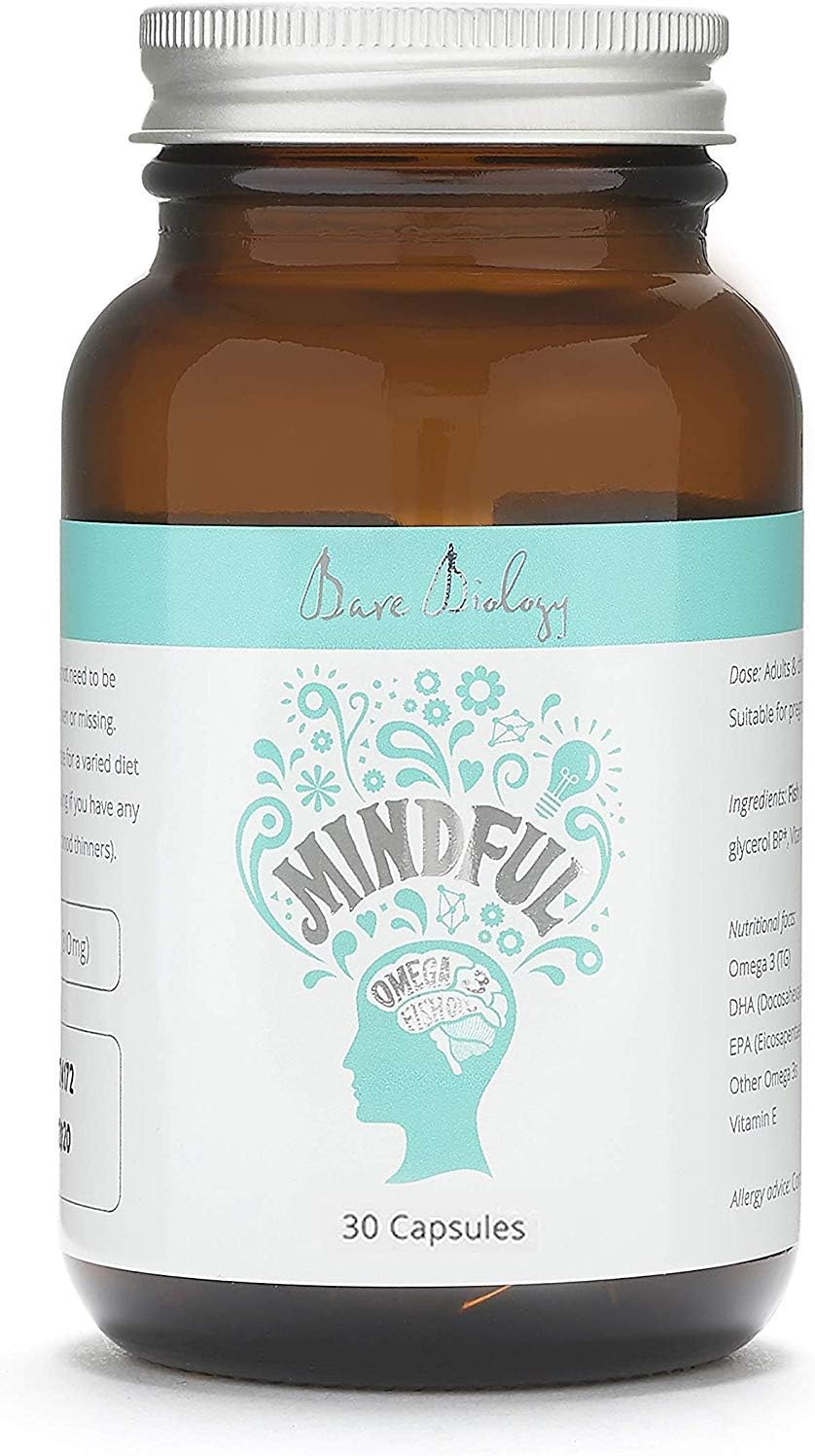 Bare Biology Mindful Omega 3 Fish Oil Capsules, 560mg DHA & 40mg EPA