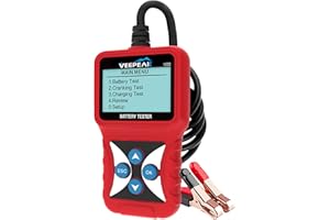Veepeak 12V Car Battery Tester, Automotive 100-2000 CCA Digital Battery Load Tester Alternator Analyzer Vehicle Charging & Cr