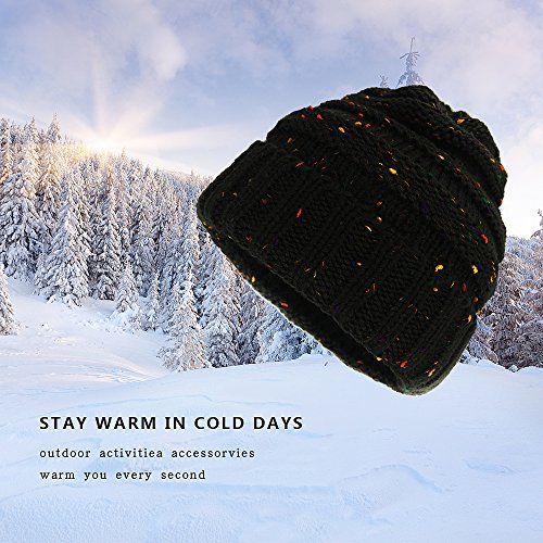 AIMKE Women\'s Warm Chunky Thick Stretchy Knit Beanie Skull Cap Winter Knitting Warm Hat