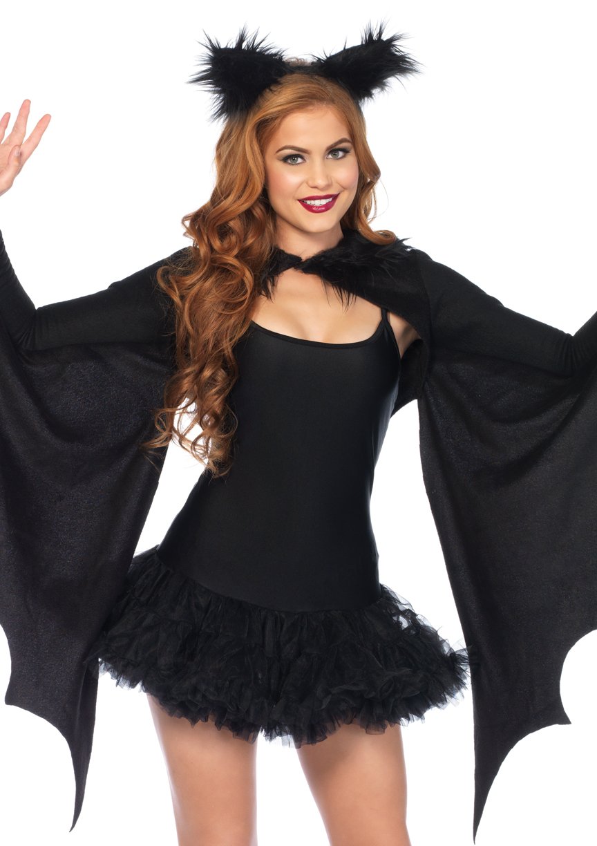 Leg Avenue Cozy Bat Wing Shurg and Headband