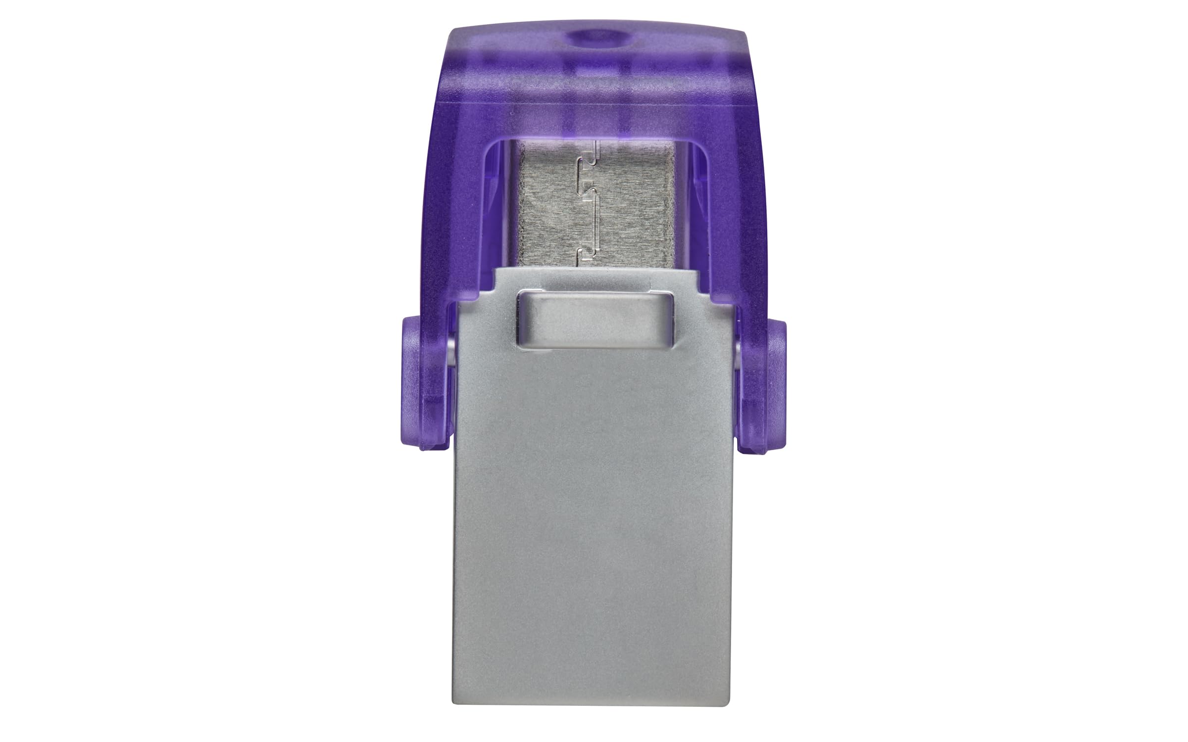 Kingston DataTraveler microDuo 3C 64GB USB-C & USB-A Flash Drive | Speeds up to 200 MB/s | USB 3.2 Gen 1 | Duo Connector | DTDUO3CG3/64GB,Purple/Silver