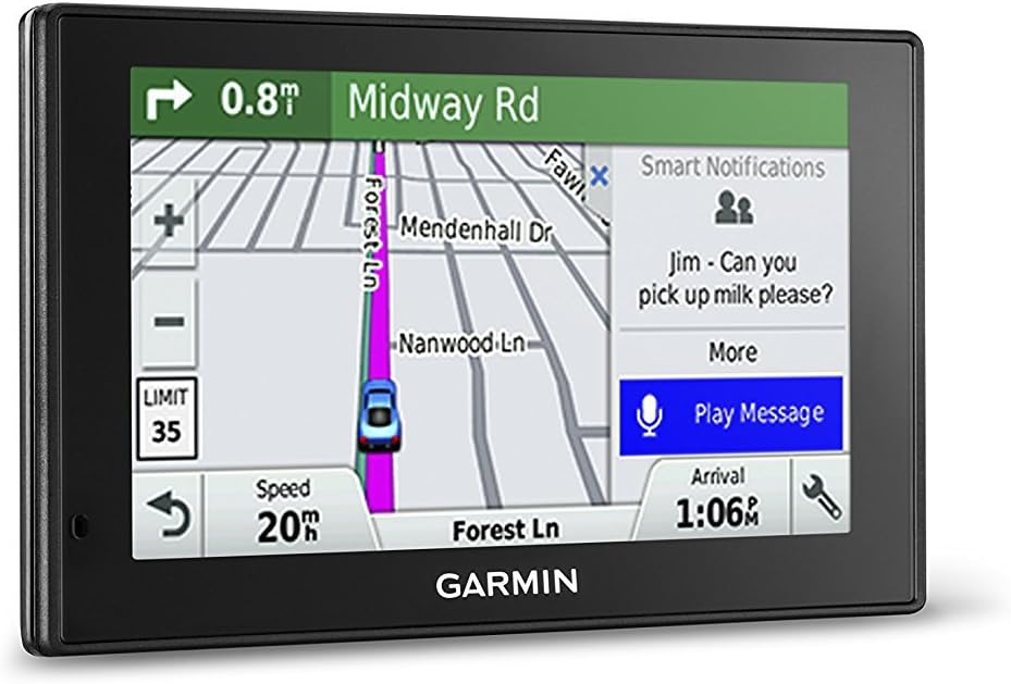 Garmin DriveSmart 50LMT 5in Portable GPS Navigator w/ Lifetime Maps & Traffic (Renewed)