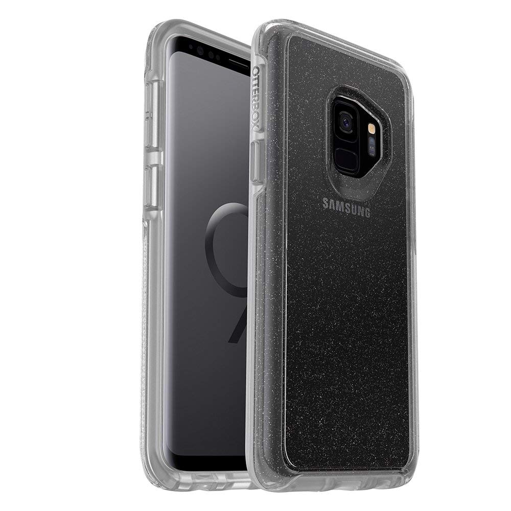 OTTERBOX SYMMETRY CLEAR SERIES Case for Samsung Galaxy S9+ - Retail Packaging - STARDUST (SILVER FLAKE/CLEAR)