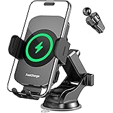 Wireless Car Charger, Fast Charging 15W Auto Clamping Car Charger Phone Holder Phone Mount for iPhone16 15 14 13 12 11 Pro Max Xs, Samsung Galaxy S24 Ultra S23 S22 S21 S20 S10+ Note 9, etc