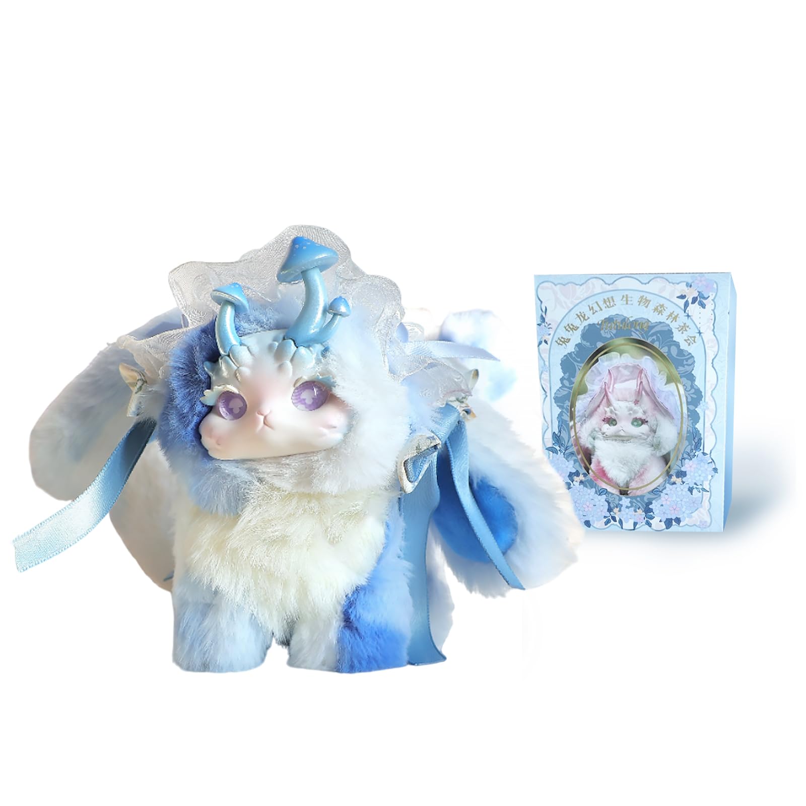 Photo 1 of CALEMBOU Plush Doll Blind Box, Rabbit and Dragon Fantasy Forest Biological Tea Series Plush Mystery Toys, Soft Anime Plushies for Girls