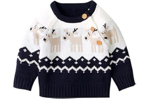 GAVOL Toddle Baby Girl Boy Christmas Outfit Baby Girl Boy Christmas Sweater Sweatshirt Warm Crewneck Winter Clothes