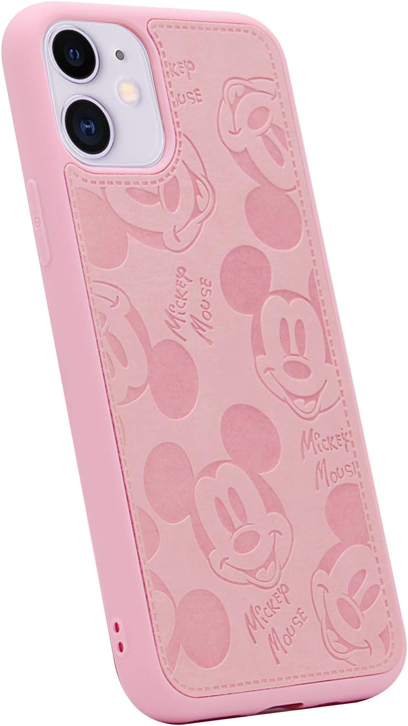 Amazon Com Mc Fashion Iphone 11 Pro Max Case Cute Cartoon Mickey Mouse Solid Color Faux Pu Leather Full Body Protective Skin Soft Tpu Case For Iphone 11 Pro Max 6 5 Inch Baby Pink