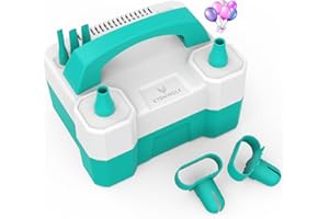 ETENWOLF P400 Balloon Pump Electric for Balloons with 2 Nozzles 110V 550W Balloon Blower for Party Metalic Latex Foil Balloons, Balloon Inflator for Birthday Decorations