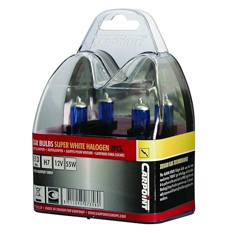 Carpoint 0721052 Superwhite Halogen H7 12V/55 W 2 Stück