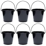 TAKMA Metal Buckets with Handle, 6 Pack 5.91 Inch