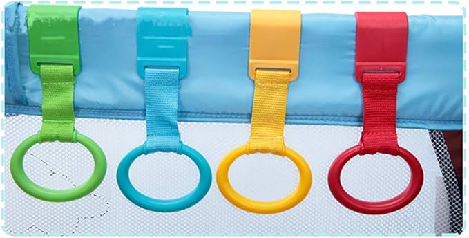 Zarrs Anneaux Pour Lit Bebe Et Parc 10 Pack Grand Nursery Beds Cradle Clips Parchi Rimovibili Anelli Per Entrainement Equilibre Pratica Stand Blu Rosso Arancione Verde Giallo Lits Cages Bebe Puericulture