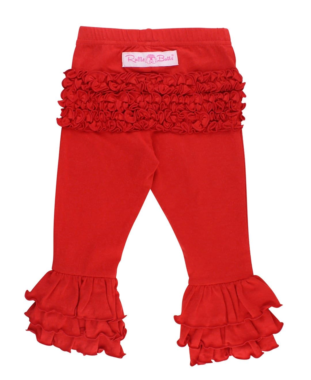 Buy RuffleButts Baby/Toddler Girls Red Everyday Slim Ruffle Pants 6