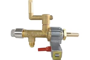 MENSI Outdoor Patio Heater Repair Replacement Parts Propane Gas Control Valve for GARDENSUN Brand Old Heaters with Orifice (Gas Valve with 90 Degree Elbow Orifice 1.6mm)