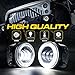 Xprite 4 Inch 60W Cree Led Fog Lights W/White Halo Ring DRL W/ H16 Adapter for Jeep Wrangler 07-18 JK Off Road Fog Lamps