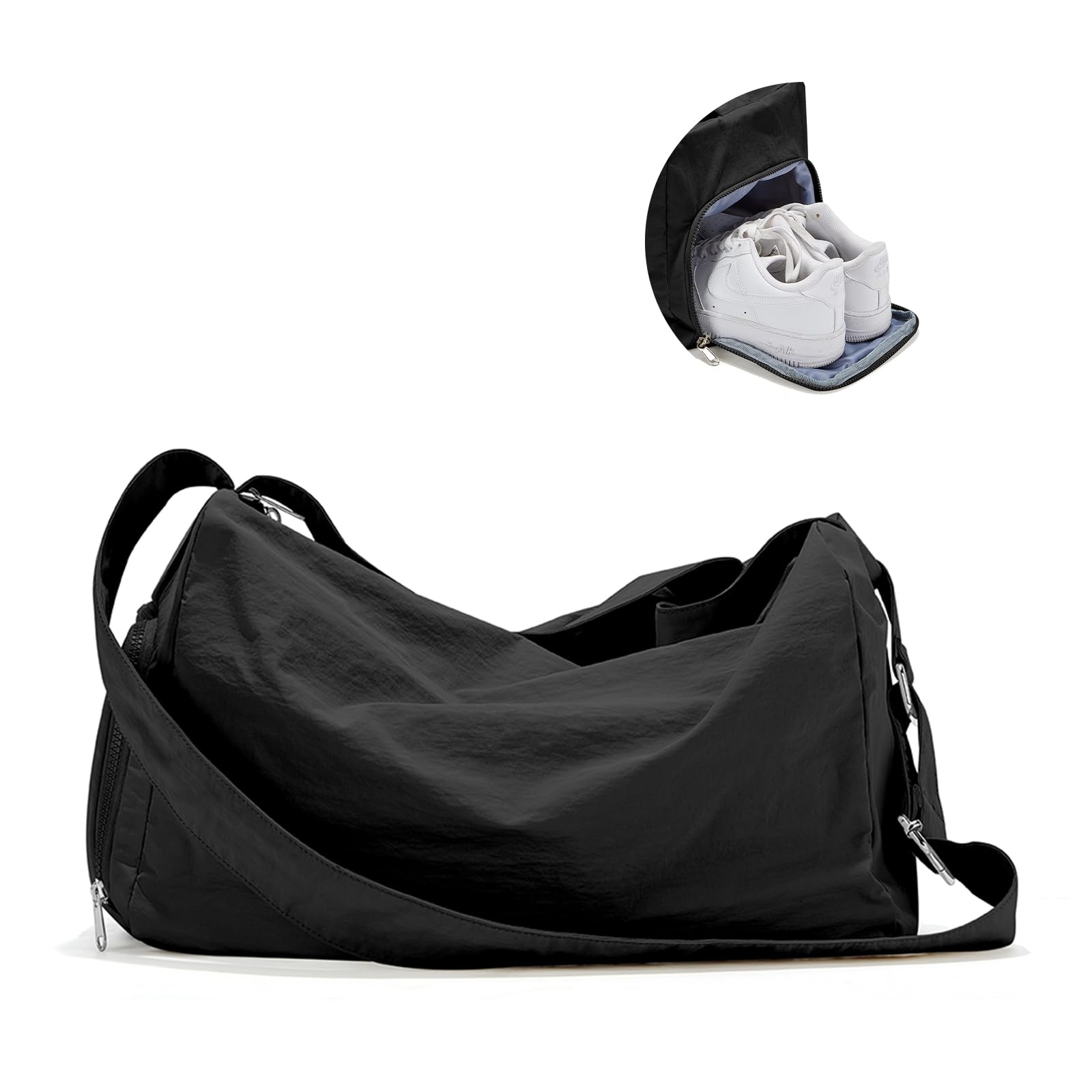 Large Gym Bag with Shoe Compartment, Workout Sport