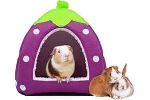 Spring Fever Hamster Guinea Pig Rabbit Dog Cat Chinchilla Hedgehog Bird Small Animal Pet Bed House Hideout Cage Accessorie D Purple XS (10.2 * 10.2 inch)