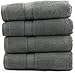 Hotel Sheets Direct - 4 Pack - Ultra Soft Oversized Extra Large Bath Towels 27x54 Linen - 100% Pure Ringspun Cotton - Ideal for Daily Use - Gray