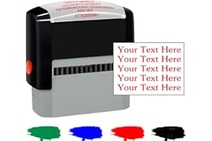 Custom Stamps Self Inking Up to 3/4/5/8 Lines of Personalized Address Stamps with Name Customized Rubber Stamps for Busines