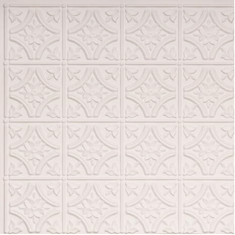 150 White Matt 2 X 2 Pvc Decorative Ceiling Tile Glue Up By