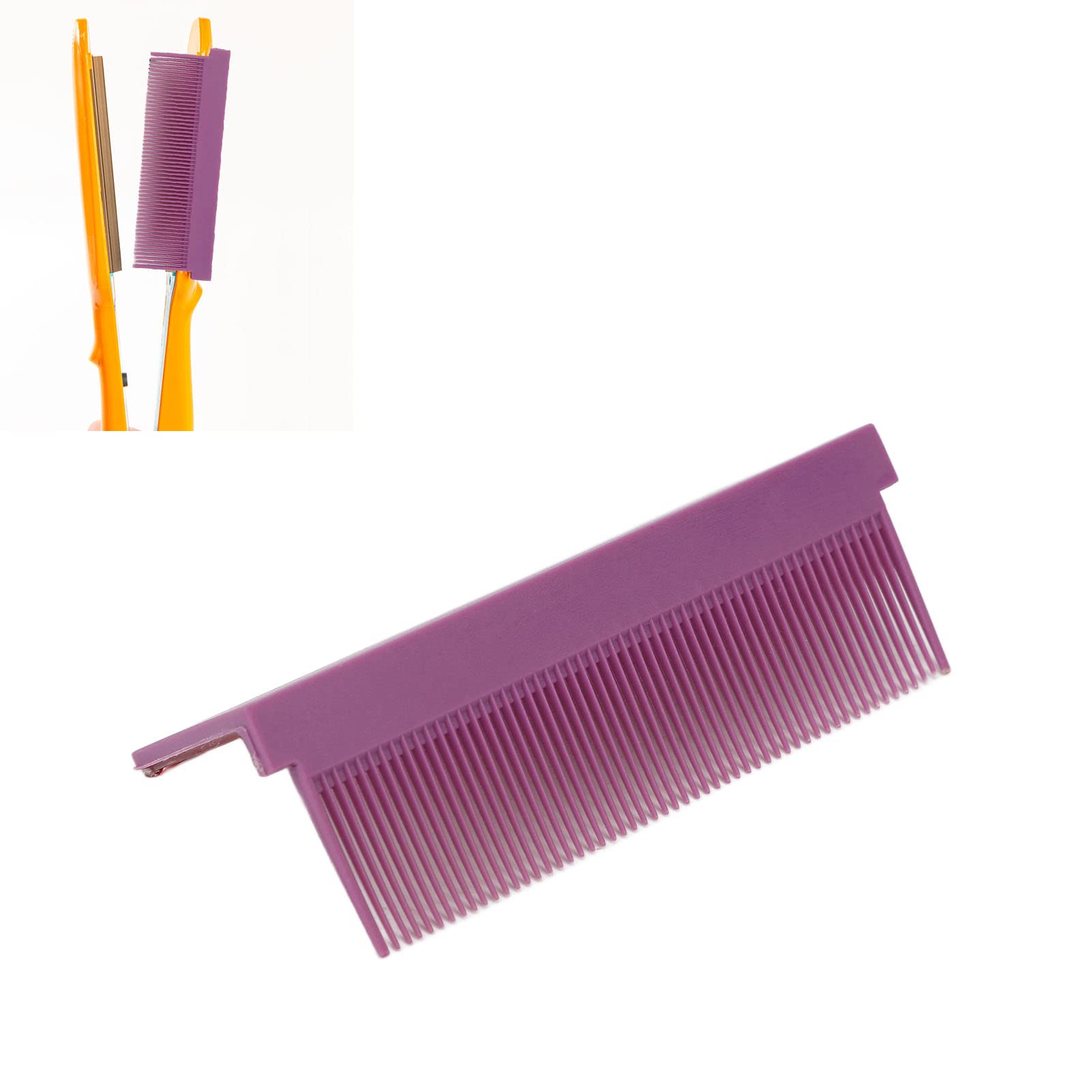 Carbon Fiber Hair Comb Hairdressing Styling Accessories Hair Straightening Comb Attachment, Hair Straightener Comb,Hairdressing for Hair Straightener Electric Hair Splint (Purple)
