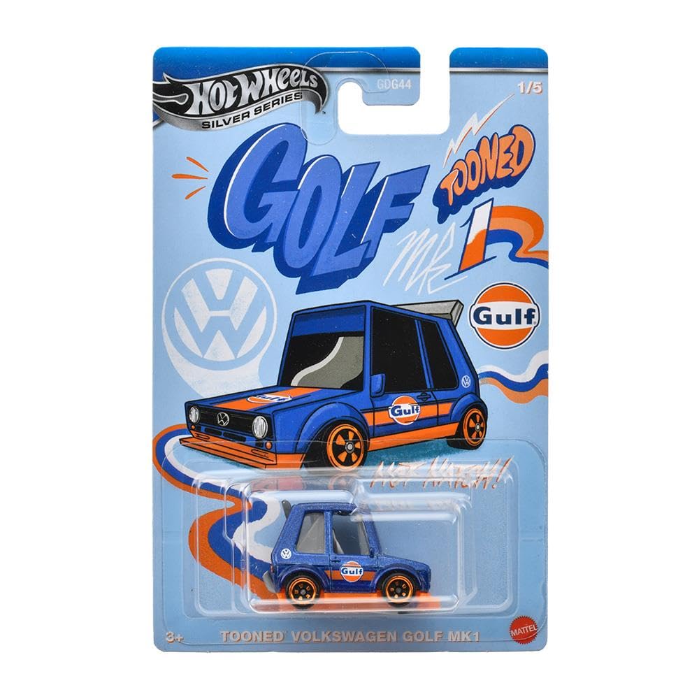 Hot Wheels Silver Series Tooned Gulf Racing - Tooned Volkswagen Golf Mk 1 JCB62