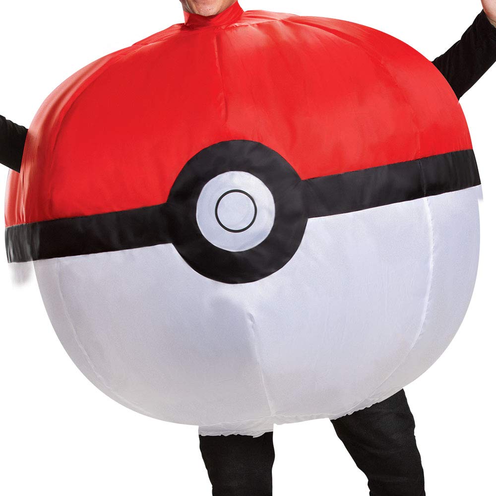 Disguise Pokemon Poke Costume, Red & White, Adult Size