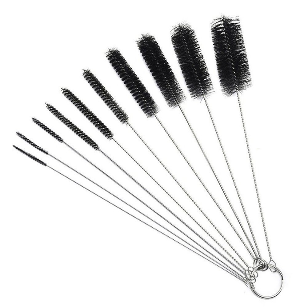 Tube Cleaning Brushes Set with Nylon Bristles, 10 Pieces Cleaning Kit