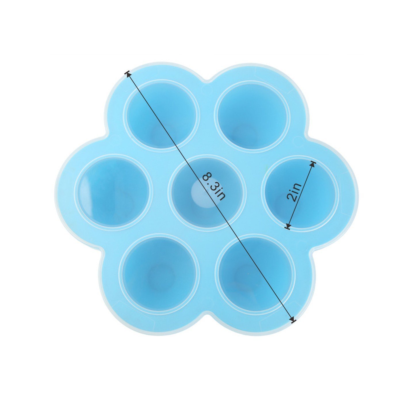 MEIWU Silicone Egg Bites Molds for Instant Pot Accessories - Fits Instant Pot 5,6,8 qt Pressure Cooker, Reusable Storage Container and Freezer Tray with Lid