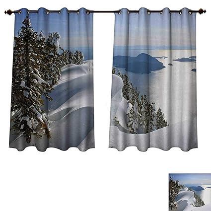 Amazon Com Anzhouqux Winter Blackout Thermal Backed Curtains For